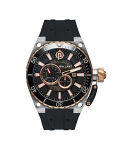 Men's Valiant Rubber Black Dial Watch