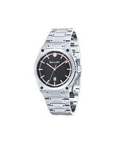 Men's Valiant Stainless Steel Black Dial Watch