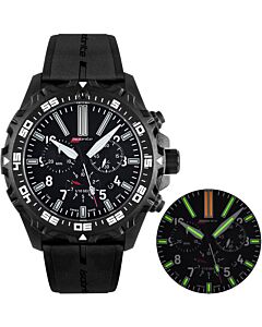 Men's Valor (T100 Tritium Illuminated) Chronograph Silicone Black Dial Watch