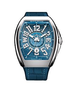 Men's Vanguard Alligator Leather Blue Dial Watch