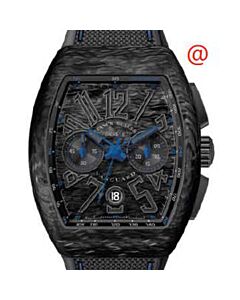 Men's Vanguard Chronograph Alligator Black Dial Watch