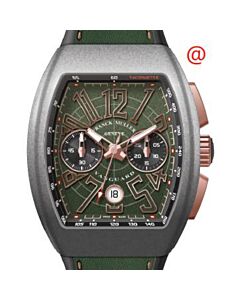 Men's Vanguard Chronograph Alligator Green Dial Watch