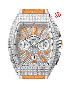 Men's Vanguard Chronograph Alligator Orange Dial Watch