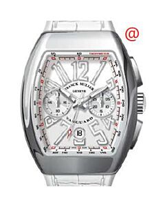 Men's Vanguard Chronograph Leather White Dial Watch