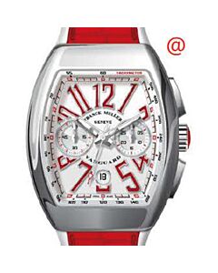 Men's Vanguard Chronograph Leather White Dial Watch
