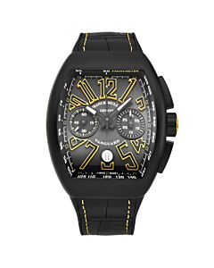 Mens-Vanguard-Chronograph-Rubber-Black-Dial-Watch