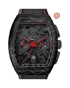 Men's Vanguard Chronograph Rubber Black Dial Watch