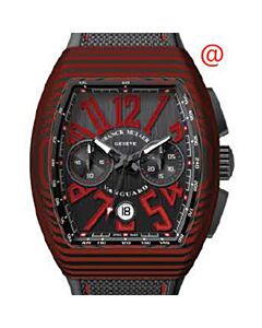 Men's Vanguard Chronograph Rubber Black Dial Watch