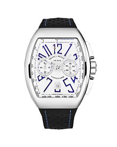 Men's Vanguard Chronograph Rubber White Dial Watch