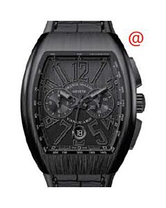 Men's Vanguard Classical Chronograph Alligator Black Dial Watch