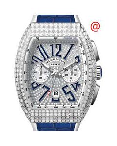 Men's Vanguard Classical Chronograph Alligator Blue Dial Watch