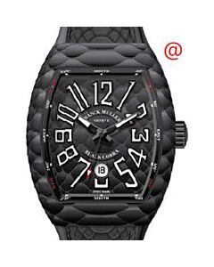Men's Vanguard Cobra Leather Black Dial Watch