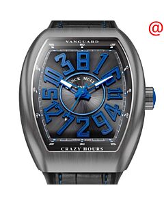 Men's Vanguard Crazy Hours Alligator Black Dial Watch