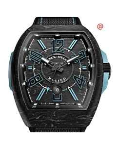 Men's Vanguard Leather Black Dial Watch