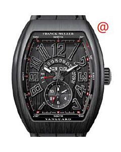 Men's Vanguard Leather Black Dial Watch