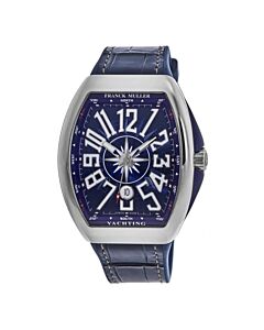 Men's Vanguard Leather Blue Dial Watch