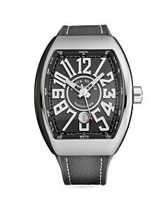 Mens-Vanguard-Leather-Grey-Dial-Watch