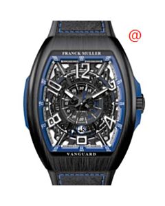 Men's Vanguard Mariner Leather Black Dial Watch