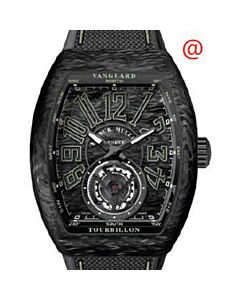 Men's Vanguard Tourbillon Alligator Black Dial Watch