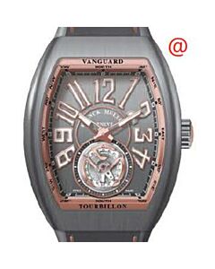 Men's Vanguard Tourbillon Alligator Grey Dial Watch