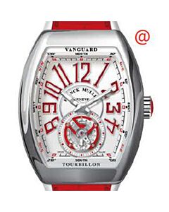 Men's Vanguard Tourbillon Alligator Silver-tone Dial Watch