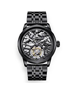 Men's Vanguard V8 Stainless Steel Black (Cut-Out) Dial Watch
