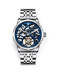 Men's Vanguard V8 Stainless Steel Blue (Cut-Out) Dial Watch