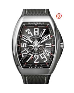 Men's Vanguard Yachting Leather Black Dial Watch