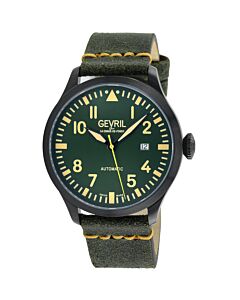 Men's Vaughn Leather Green Dial Watch