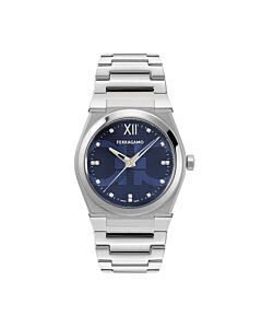 Men's Vega Stainless Steel Blue Dial Watch