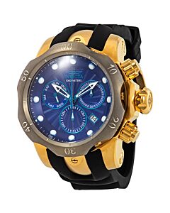 Men's Venom Chronograph Silicone and Stainless Steel Blue Dial