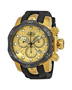 Men's Venom Chronograph Silicone and Stainless Steel Gold-tone Dial
