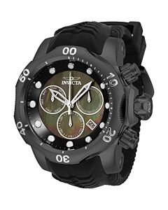 Men's Venom Chronograph Silicone Black (Mother of Pearl) Dial Watch