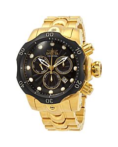 Men's Venom Chronograph Yellow Gold-plated Stainless Steel Black Dial