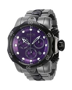Men's Venom Chronograph Stainless Steel Purple Dial Watch