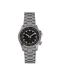 Men's Vertigo Stainless Steel Black Dial Watch
