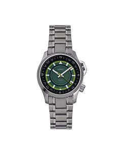Men's Vertigo Stainless Steel Green and Black Dial Watch