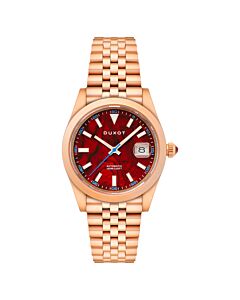 Men's Vezeto Stainless Steel Red Dial Watch