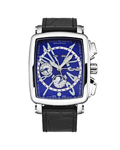 Men's Vialarga Chronograph Leather Blue Dial Watch