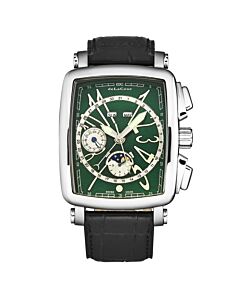 Men's Vialarga Chronograph Leather Green Dial Watch
