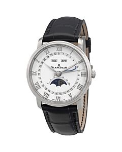 Men's Villeret Crocodile Leather White Dial Watch