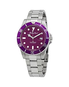Men's Vintage LE Stainless Steel Purple Dial Watch