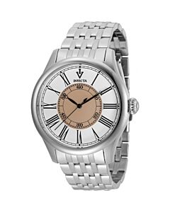 Men's Vintage Stainless Steel White Dial Watch