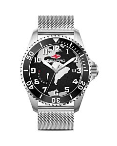 Men's Voyager Stainless Steel Black Dial Watch