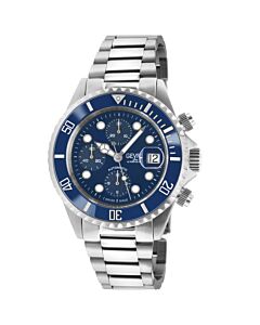 Men's Wall Street Chrono Chronograph Stainless Steel Blue Dial Watch
