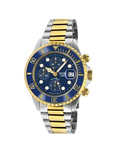 Men's Wall Street Chrono Chronograph Stainless Steel Blue Dial Watch