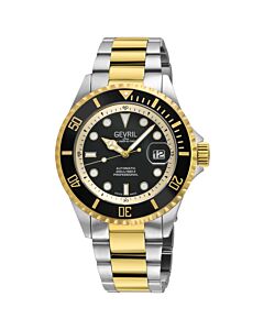 Men's Wall street Stainless Steel Black Dial Watch