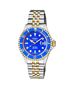 Men's Wall Street Stainless Steel Blue Dial Watch