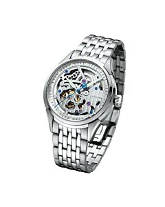 Men's Wall Street Stainless Steel Silver-tone Dial Watch