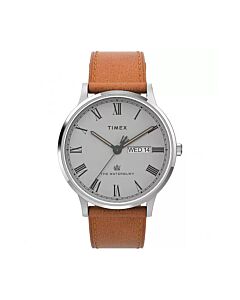 Men's Waterbury Leather Gray Dial Watch